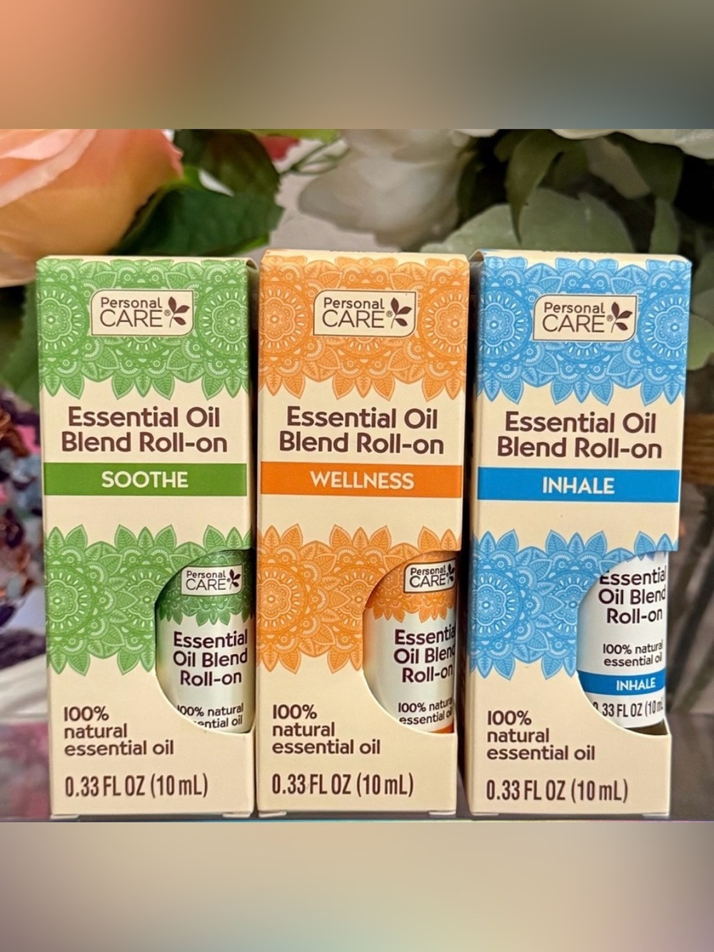 🆕🪷 PERSONAL CARE 3-PIECE ESSENTIAL OIL BLEND ROLL-ON COLLECTION. BRAND NEW!
